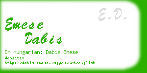 emese dabis business card